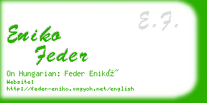 eniko feder business card